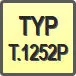 Piktogram - Typ: T.1252P
